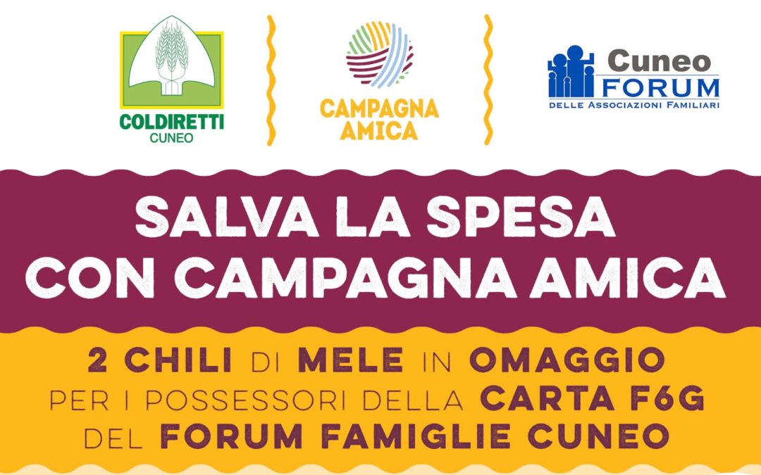 Ultimo appuntamento per salva la spesa: da Coldiretti Campagna Amica 2 Kg di Mele made in Cuneo